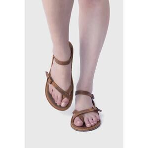 Chaco Women's 9 Rust Brown Juniper Leather Strappy Sandals Ankle Strap LH2-30